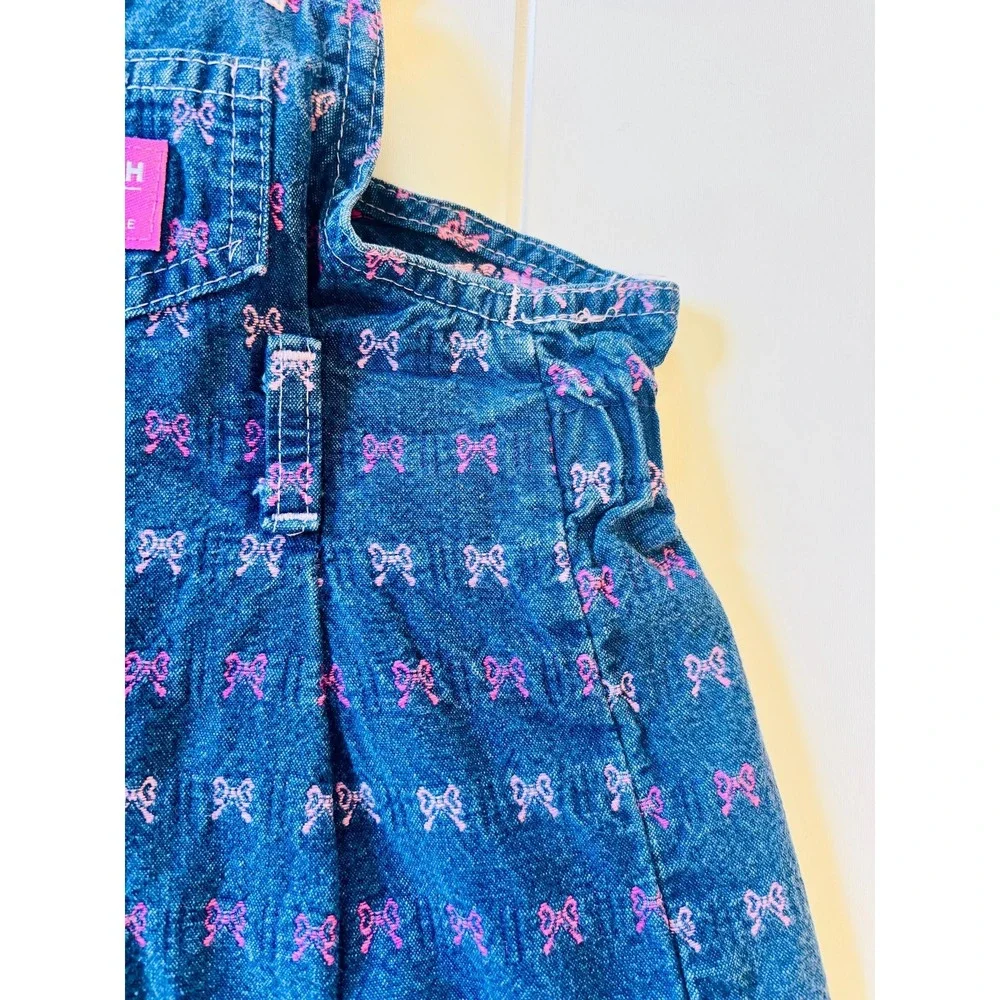 Vintage Oshkosh BGosh‎ Pink Bow Vestback Dress, Valentine's Day, Size 3T
